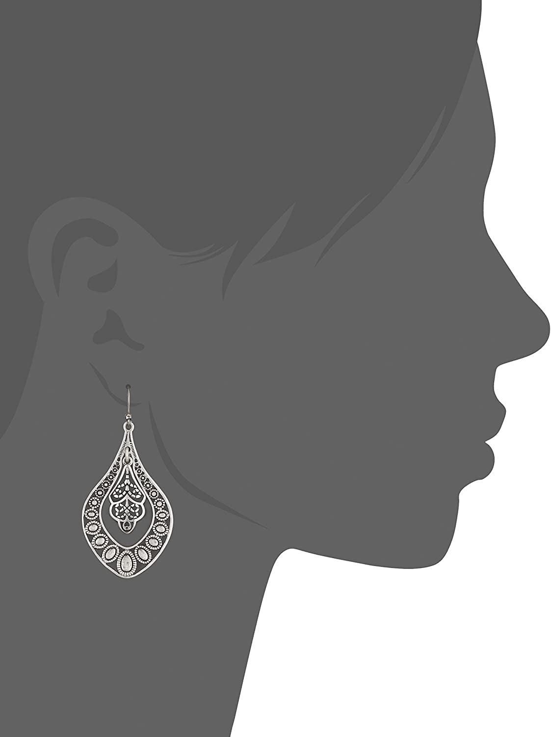 Lucky Brand Sahara Dust Filigree Oblong Earring Apparel & Accessories > Jewelry > Earrings Lucky Brand   