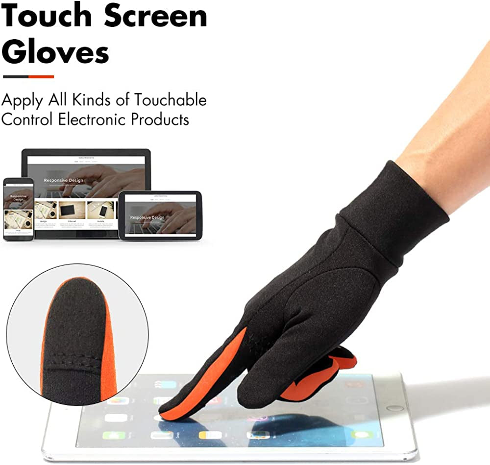 Lightweight Gloves Women Men Touch Screen Thin anti Slip Black Gloves for Driving, Cycling, Running, Fishing, Fitness, Hiking, Sport Apparel & Accessories > Clothing Accessories > Gloves & Mittens J JINPEI   