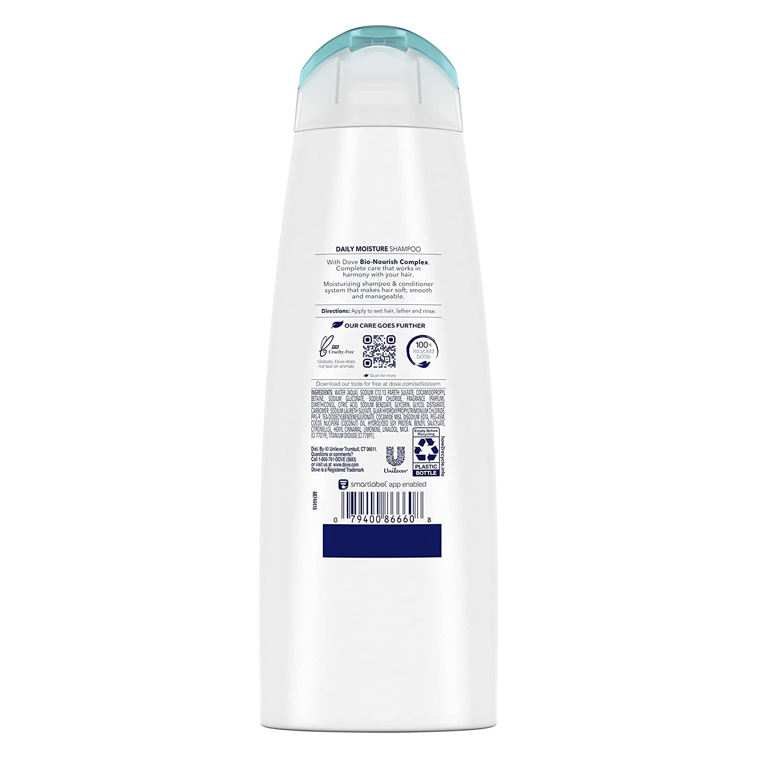 Dove Moisturizing Shampoo for Everyday Hair Care Daily Moisture Formulated with Bio-Nourish Complex for Manageable and Silky Hair 12 Oz Health & Beauty > Personal Care > Hair Care Dove   