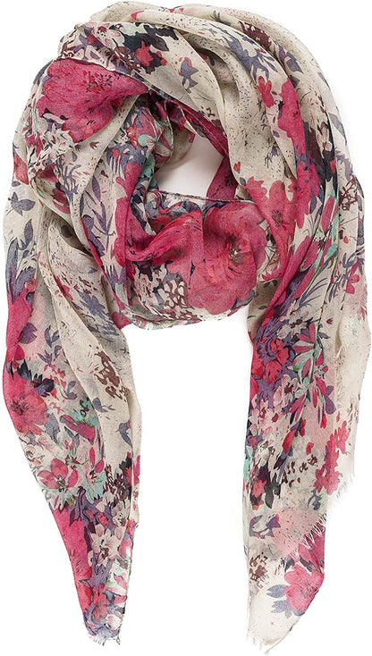 Scarfs for Women Lightweight Floral Flower Fashion Wrap Shawl Fall Winter Apparel & Accessories > Clothing Accessories > Scarves & Shawls MIMOSITO Daisy-b  