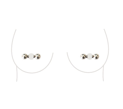 Non-Piercing Nipple Ring Magnetic Barbell Stud Fake Body Jewelry for Women (B - Black (Regular)) Apparel & Accessories > Jewelry > Body Jewelry All Body Art D - Large (Silver)  