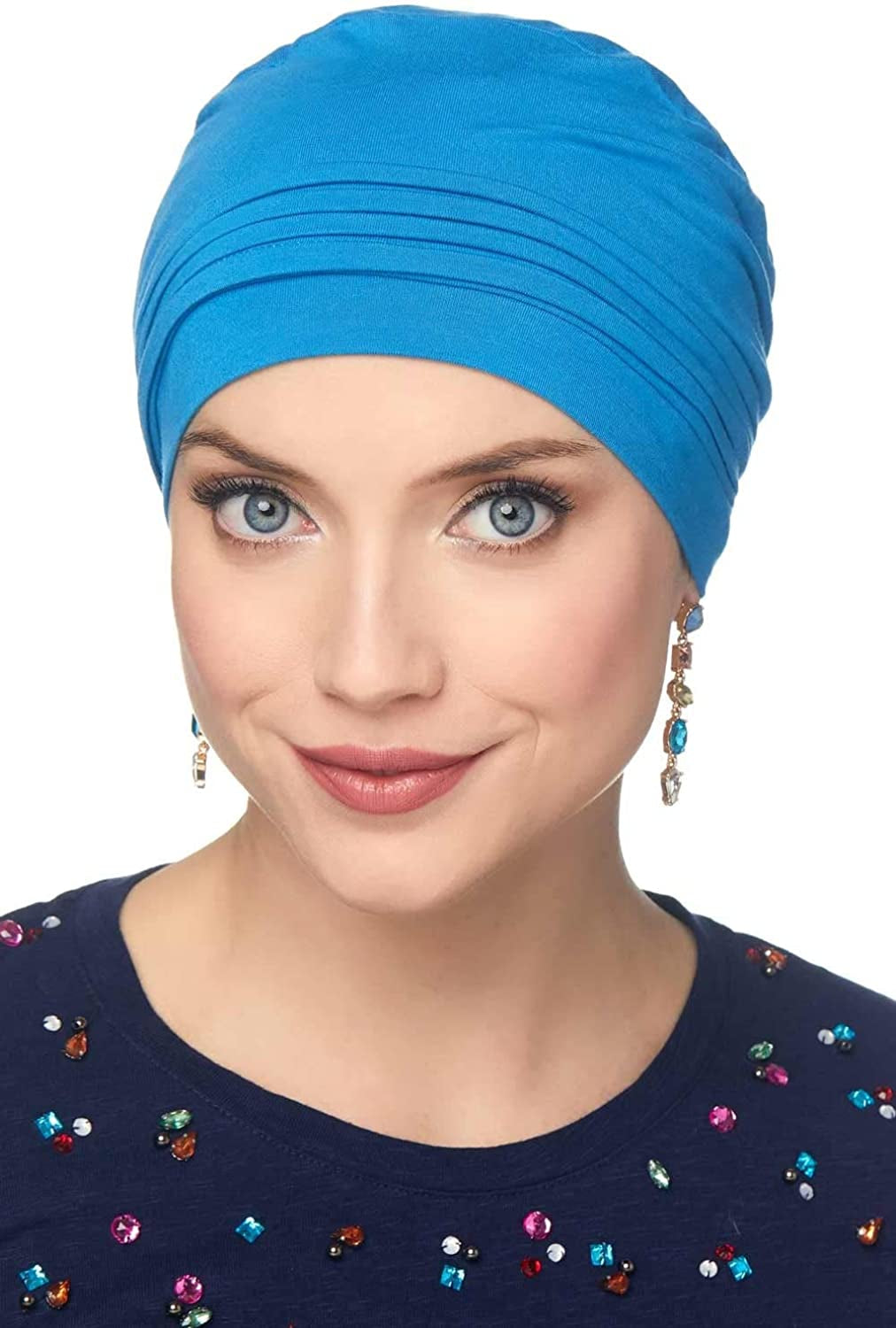 Cardani Couture Cap in Luxury Viscose from Bamboo Apparel & Accessories > Clothing Accessories > Headwear Cardani Luxury Bamboo - Tranquility Blue One Size 