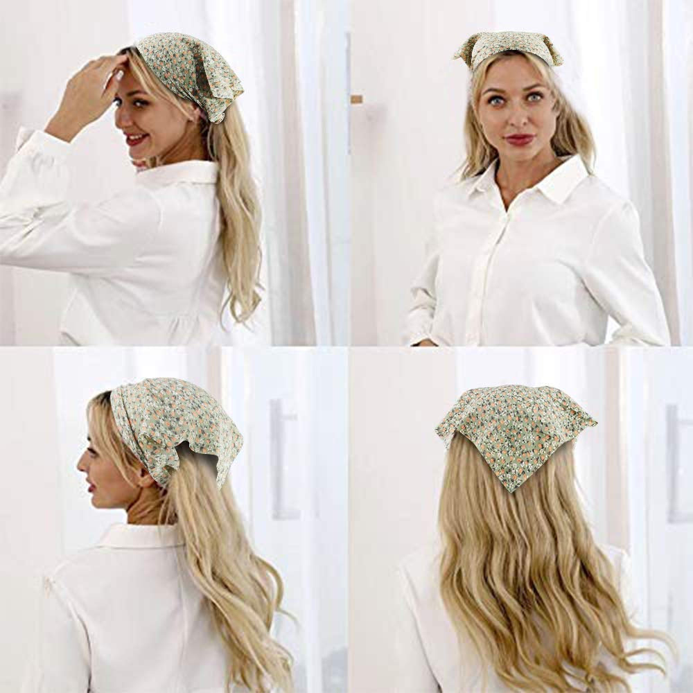 Floral Hair Scarf Headband - TOBATOBA 5 Pcs Hair Bandanas for Women Bandana Headband Chiffon Boho Headbands for Women Elastic Head Bandana Floral Bandana Headbands for Women Girls Hair Accessories Apparel & Accessories > Clothing Accessories > Bandanas & Headties TOBATOBA   