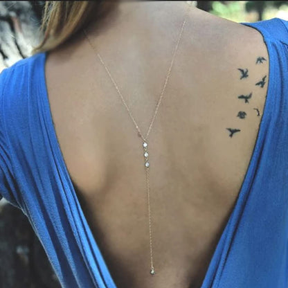 Edary Crystal Back Chain Sexy Beach Body Chain Harness Bikini Chain Fashion Body Jewelry Accessories for Women and Girls (Silver) Apparel & Accessories > Jewelry > Body Jewelry Edary   