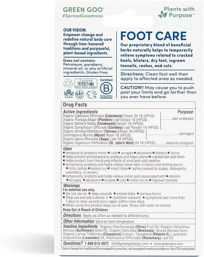 Green Goo Natural Skin Care Salve, Foot Care, 1.82 Ounce Large Tin Health & Beauty > Personal Care > Foot Care Green Goo   