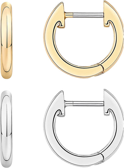 PAVOI 14K Gold Plated, Gold Vermeil, S925 Sterling Silver Cuff Earrings Huggie Stud | Small Hoop Earrings for Women Apparel & Accessories > Jewelry > Earrings PAVOI Pack Plated 