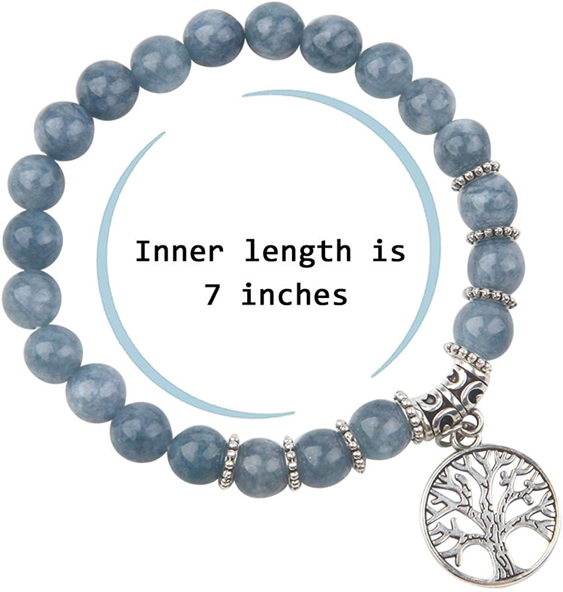 Tree of Life Turquoise Jasper & Tibetan Agate Gemstone Chakra Beaded Bracelet | Beach Charm Bracelet Set - Ocean Jewelry…… Apparel & Accessories > Jewelry > Bracelets Jardme   