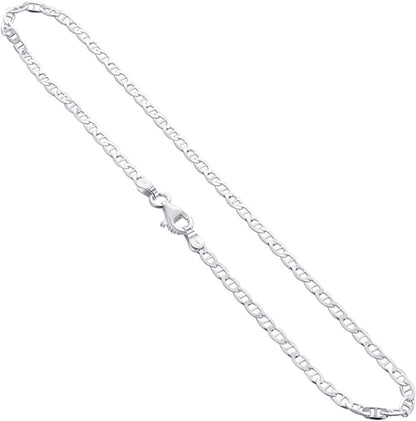 Sterling Silver 3Mm Foot Chain Lobster Clasp Anklet Ankle Bracelets Apparel & Accessories > Jewelry > Anklets Gem Avenue 11.0 Inches  