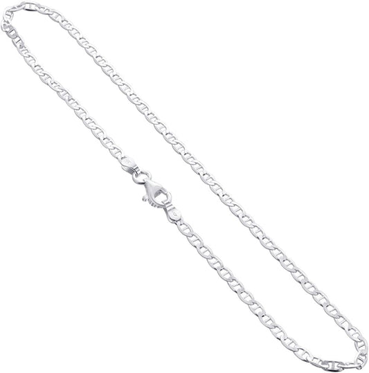 Sterling Silver 3Mm Foot Chain Lobster Clasp Anklet Ankle Bracelets Apparel & Accessories > Jewelry > Anklets Gem Avenue 11.0 Inches  