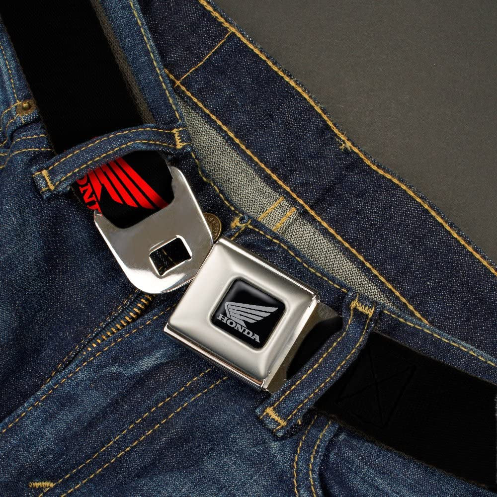 Buckle-Down Seatbelt Belt - HONDA Motorcycle Logo Black/Red - 1.0" Wide - 20-36 Inches in Length Apparel & Accessories > Clothing Accessories > Belts Buckle-Down   