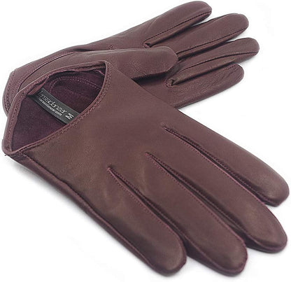 Harssidanzar Leather Spring Gloves for Women,Genuine Leather Half Palm Short Unlined Driving Dress Cosplay Gloves GL011 Apparel & Accessories > Clothing Accessories > Gloves & Mittens KYLIE MAX   