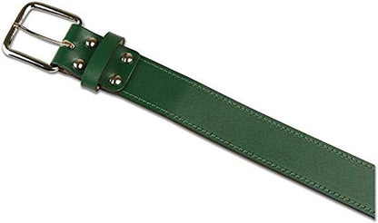Champro Genuine Bonded Leather Baseball Belt Apparel & Accessories > Clothing Accessories > Belts CHAMPRO Forest Green Adult Large 