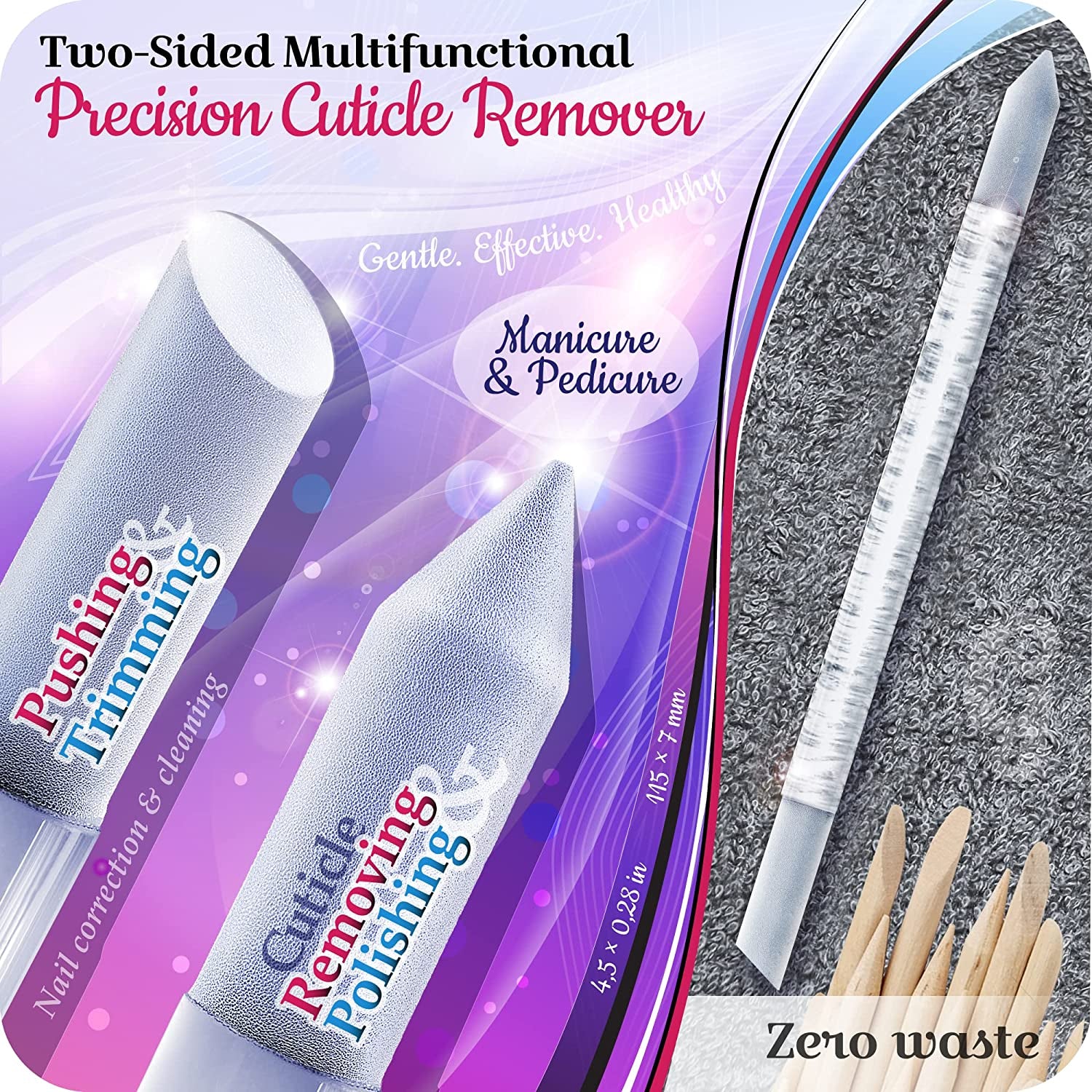 Genuine Czech Glass Nail File Set - Multi-Functional Shiner Buffer, Callus Remover Foot Rasp, Precision Filing Cuticle Pusher, Etched Surface, Manicure & Pedicure, Professional Care, Quality by GLADZY Health & Beauty > Personal Care > Foot Care Gladzy   