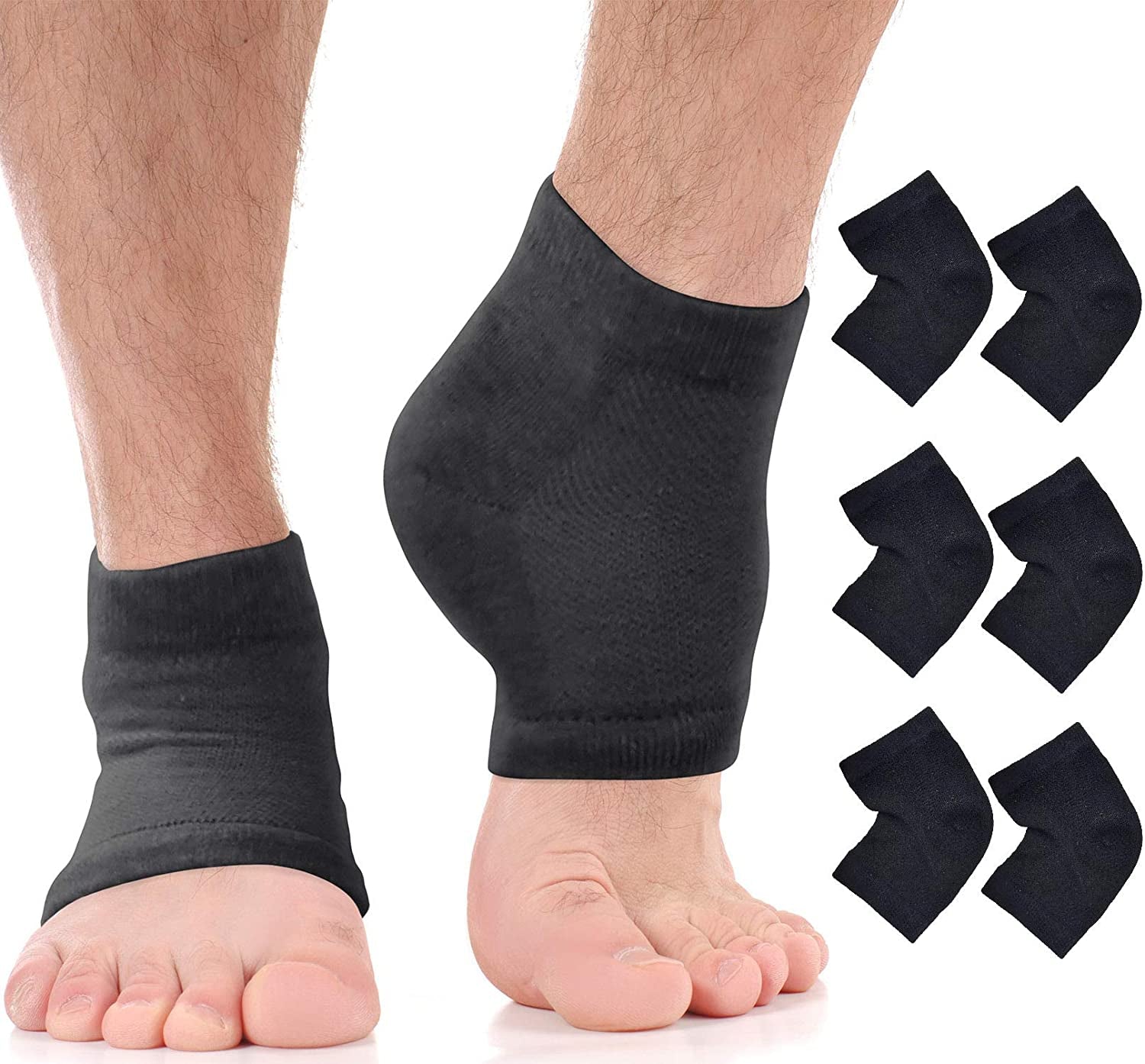 Moisturizing Socks for Cracked Heel Repair - Dry Heels Treatment for Rough Feet, Toeless Aloe Lotion Moisturizer Silicone Gel Lined Moisture Spa Heel Socks Pedicure Foot Care for Women Men Fits Most Health & Beauty > Personal Care > Foot Care ARMSTRONG AMERIKA Black X-Large (Pack of 3) 