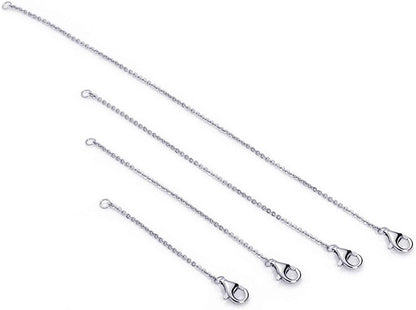 Meow Star Necklace Extender Sterling Silver Necklace Extenders Gold Chain Extenders for Necklaces Extender for Bracelet Anklet Set 2", 3", 4", and 6" Apparel & Accessories > Jewelry > Anklets Meow Star 925 Sterling Silver Set 2", 3",4", 6"  