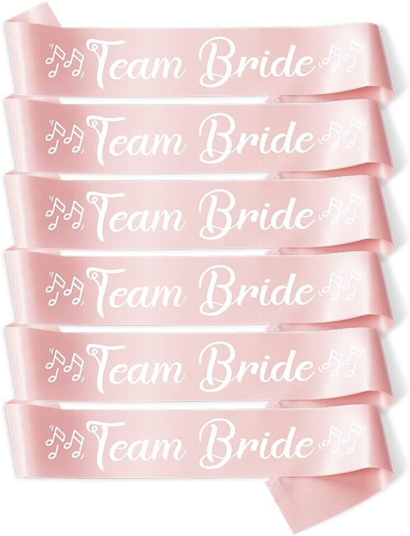 Party to Be Set of 8 PCS Rose Gold Bridal Shower Sash Bride to Be Maid of Honor Team Bride Bridesmaid Bride Tribe Sash Set Hen Night Bachelorette Party Wedding Decorations Apparel & Accessories > Clothing Accessories > Sashes Party to Be Set D (Team Bride 6 PCS)  
