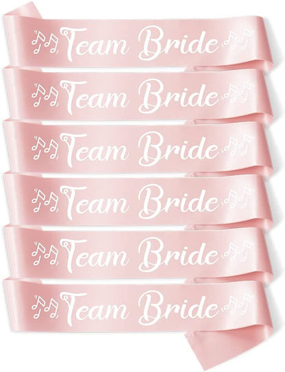 Party to Be Set of 8 PCS Rose Gold Bridal Shower Sash Bride to Be Maid of Honor Team Bride Bridesmaid Bride Tribe Sash Set Hen Night Bachelorette Party Wedding Decorations Apparel & Accessories > Clothing Accessories > Sashes Party to Be Set D (Team Bride 6 PCS)  