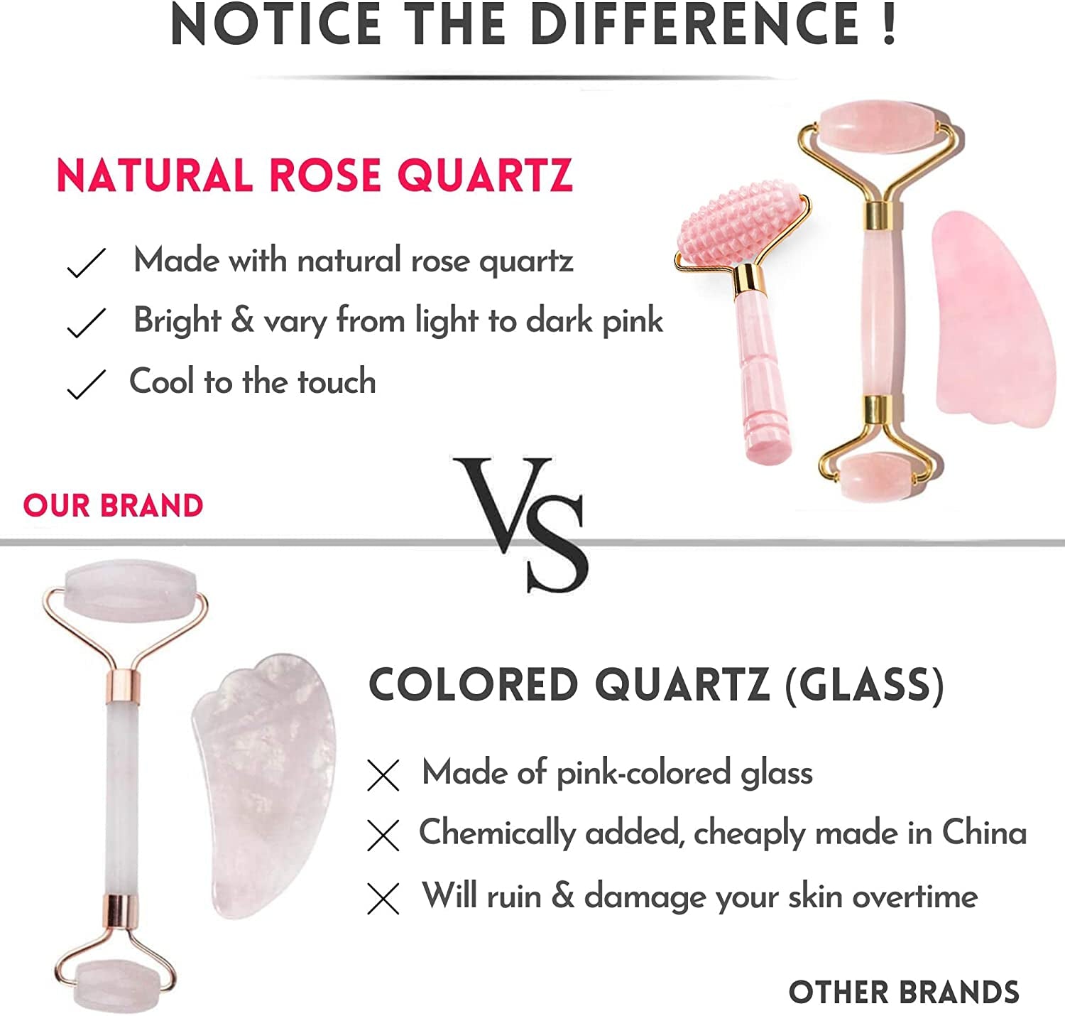 Pink Jade Roller and Gua Sha Set. Rose Quartz Roller with Eye Massager, Jade Gua Sha, Ridged Roller Massager. Jade Roller for Face Real Jade 100% Jade Stone Roller. Warm Facial Massager or Ice Roller Health & Beauty > Personal Care > Cosmetics > Cosmetic Tools > Skin Care Tools MoValues   