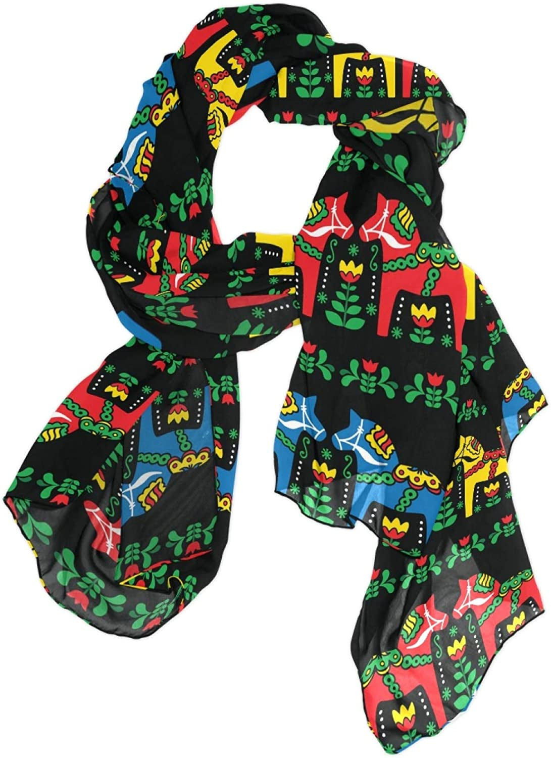 Women Long Silk Scarf, Satin Shawl Chiffon Large Stole Headscarf Sunscreen Wrap Apparel & Accessories > Clothing Accessories > Scarves & Shawls Oyihfvs Multi 4  