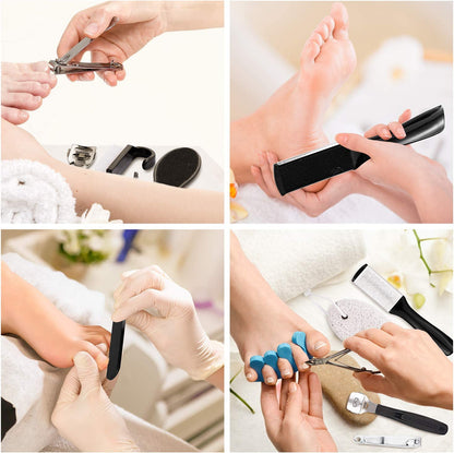 Whaline Pedicure Tools Kit, Dead Skin Tool Set 18 in 1, Stainless Steel Foot Callus Remover, Foot File Rasp, Nail Toenail Clipper, Pumice Stone, Foot Peel, Foot Care Kit for Women Men Salon or Home Health & Beauty > Personal Care > Foot Care Whaline   