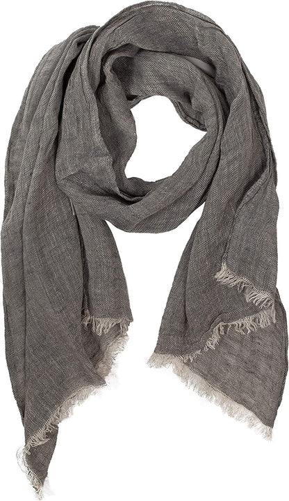 Lusie'S Linen Scarf Shawl Wrap for Women & Men Imported from Europe Apparel & Accessories > Clothing Accessories > Scarves & Shawls LUSIE'S LINEN   