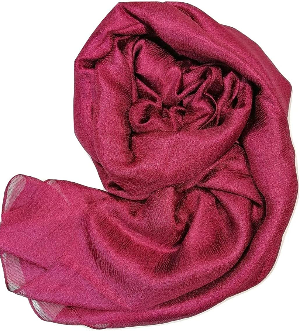 Shanlin Solid Color Silk Feel Long Scarves Apparel & Accessories > Clothing Accessories > Scarves & Shawls Shanlin Wine  