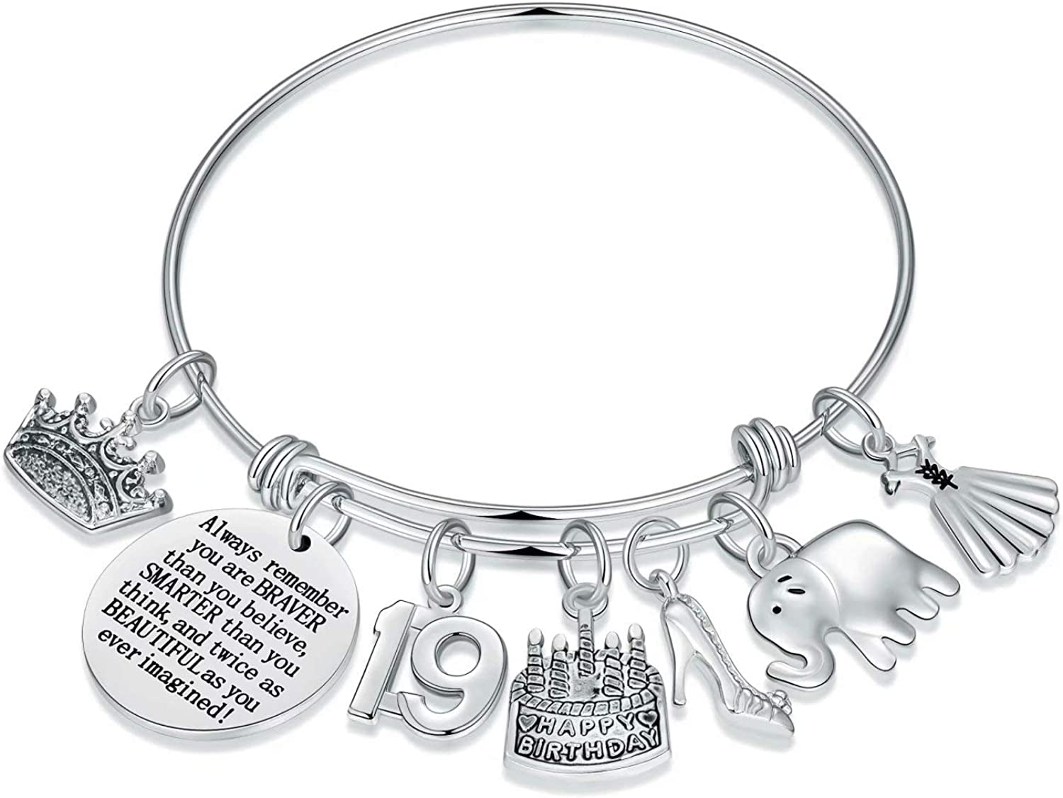 Birthday Gifts for Women Girls Bracelet, Expandable Charm Bracelets 5Th 6Th 7Th 8Th 9Th 10Th 20Th 30Th 40Th 50Th 60Th 70Th 80Th 90Th Birthday Gift for Friend, Mom, Daughter, Niece, Sister, Grandma Apparel & Accessories > Jewelry > Bracelets M MOOHAM 19th  
