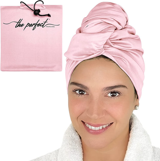 Microfiber Hair Drying Towel Wrap for Curly and Wavy Hair - Large Smooth and Silky Curly Hair Product for Women Girls and Kids - Quick Drying - Works for Hair Extensions - Pink - the Perfect Haircare Health & Beauty > Personal Care > Hair Care The Perfect Haircare   