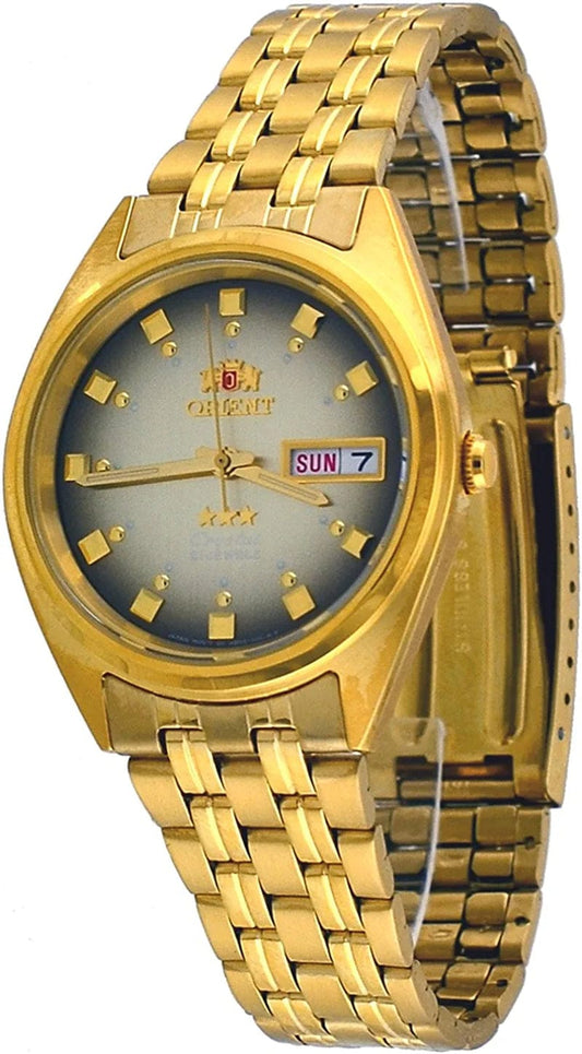 FAB00001P Men'S 3 Star Standard Gold Tone Brown Dial Automatic Watch
