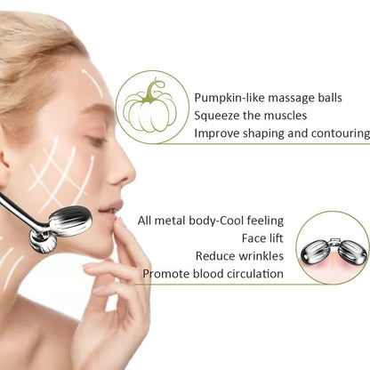 Face Massager, Metal Face Roller Gua Sha Massage Tool for Face Neck Eye Body Skin Care, Facial Roller for Women Health & Beauty > Personal Care > Cosmetics > Cosmetic Tools > Skin Care Tools Yeamon   