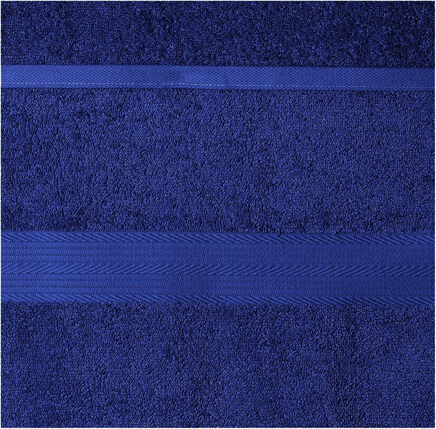Fade-Resistant Cotton Bath Towel - 4-Pack, Navy Blue