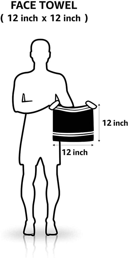 Fade Resistant Cotton Washcloth, Black - Pack of 12