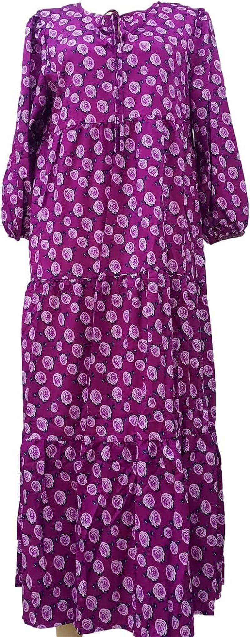 Fall Dresses for Women 2023 Vintage Graphic Elegant Casual Dress Cute Puff Sleeve Party plus Size Midi Dress Loose