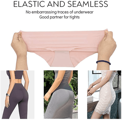 Fallsweet No Show Underwear for Women Seamless High Cut Briefs Mid-Waist Soft No Panty Lines,Pack of 5 Apparel & Accessories > Clothing > Underwear & Socks > Underwear FallSweet   