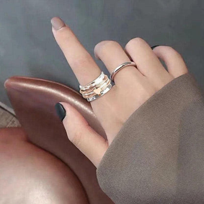 Fashion Classic He Rings, Rotating Anxiety Relief Ring Design Spinners Rings Love Birthday Valentine'S Dayfor Women, Gold Gold / 8