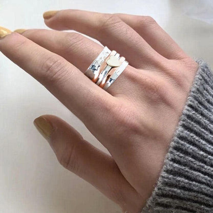 Fashion Classic He Rings, Rotating Anxiety Relief Ring Design Spinners Rings Love Birthday Valentine'S Dayfor Women, Gold Gold / 8