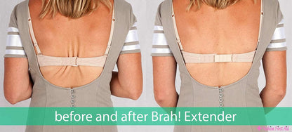 Fashion First Aid Brah! Extender: Bra Band Extension, 3 Pack (White, Beige, Black) - Holiday Weight Gain Multi / One Size