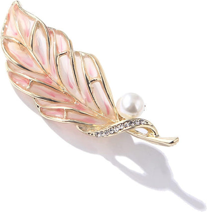 Fashion Hollow Pink Floral Ladies Brooch Delicate Leaf Brooch Lapel Pin Elegant Dress Accessories Jewelry Corsage Corsage Suitable for Hat Bag Suit Tie Wedding Birthday