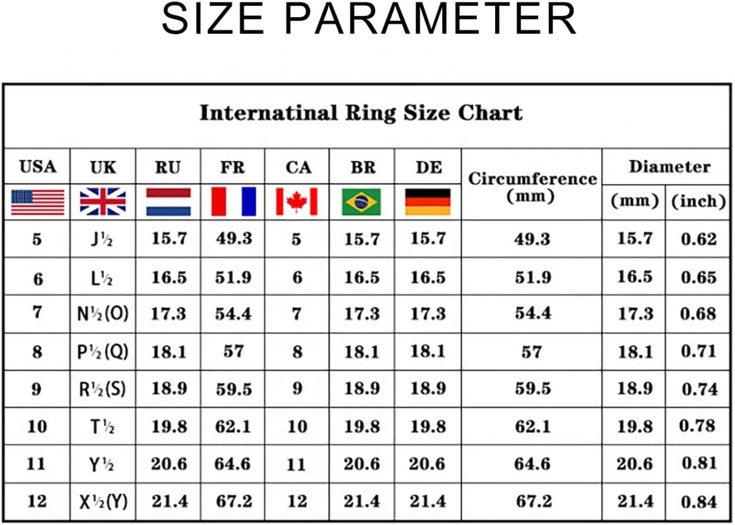 Fashion Ring Purple Diamond Ring Exquisite All-Match Ring, Black Color Zirconium Ring Exquisite Jewerly Womens Mens Gifts Halloween Christmas Birthday