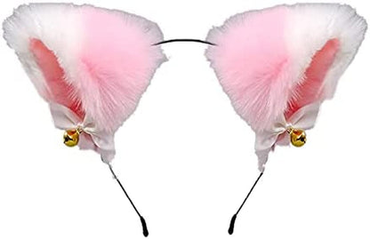 Faylay Cosplay Girl Plush Furry Cat Ears Headwear Accessory for Cam Girl Party Apparel & Accessories > Clothing Accessories > Headwear Faylay 17-fjb  