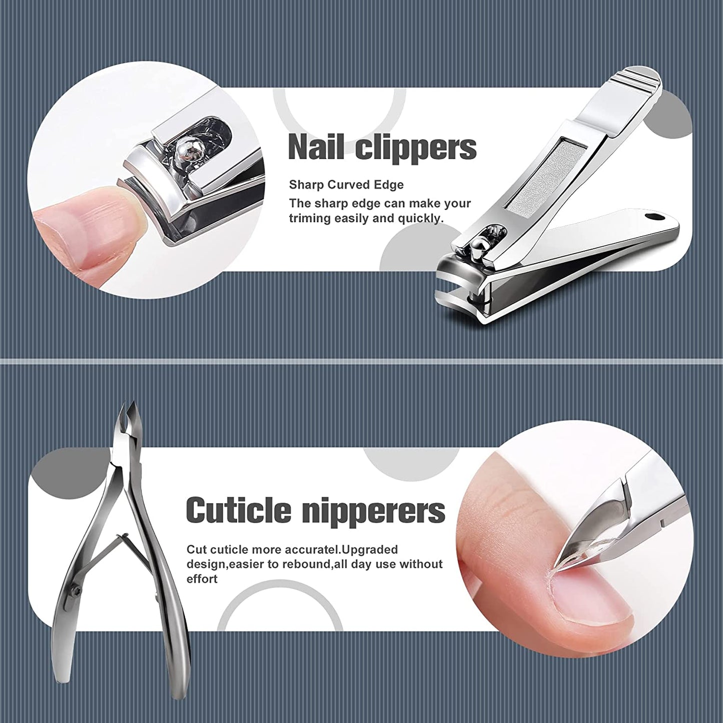 FERYES 6 PCS Manicure Nail Care Kit - Cuticle Removal Tools and Nail Clipper Set – Nail Cutter, Cuticle Nipper, Cuticle Pusher, Nail Scissors, Glass Nail File - Leather Case Packed Health & Beauty > Personal Care > Cosmetics > Cosmetic Tools > Nail Tools FERYES   