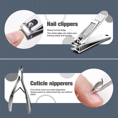 FERYES 6 PCS Manicure Nail Care Kit - Cuticle Removal Tools and Nail Clipper Set – Nail Cutter, Cuticle Nipper, Cuticle Pusher, Nail Scissors, Glass Nail File - Leather Case Packed Health & Beauty > Personal Care > Cosmetics > Cosmetic Tools > Nail Tools FERYES   