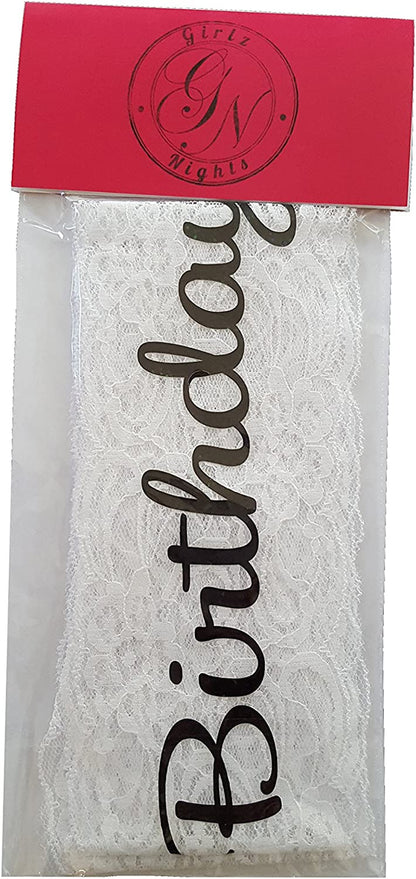 Birthday Girl Lace Sash - Great for Sweet 16, 18Th, 21St, 30Th, 40Th Birthday Parties Apparel & Accessories > Clothing Accessories > Sashes Girlz Nights   