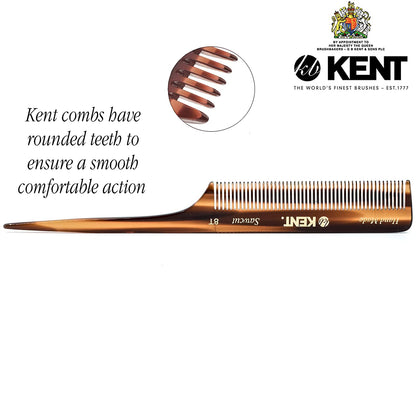 Kent 8T Rattail Combs for Hair Care and Style for Sectioning and Pick Care Kit Styling for Men and Women Parting Comb Rat Tail Comb/Kent Hair Comb Fine Tooth Health & Beauty > Personal Care > Hair Care KENT   