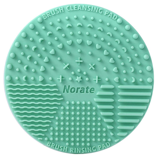 Brush Cleaning Mat, Silicone Makeup Cleaning Brush Scrubber Mat Portable Washing Tool Cosmetic Brush Cleaner with Suction Cup for Valentines Day Health & Beauty > Personal Care > Cosmetics > Cosmetic Tools > Makeup Tools Norate Green  