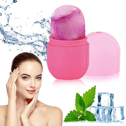 Ice Roller for Face and Eye, Silicone Ice Mold for Face,Facial Ice Roller Skin Care Tool for Eye Puffiness Relief & Remove Fine Lines & Reduce Acne Beauty Gift for Women (Pink) Health & Beauty > Personal Care > Cosmetics > Cosmetic Tools > Skin Care Tools Aethland   