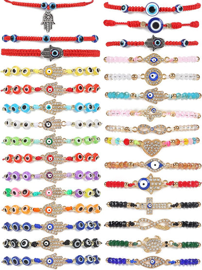 ILGANT 36Pcs Evil Eye Bracelets Set Jewelry for Women Girls Mexican String Knot Bracelet Pack Apparel & Accessories > Jewelry > Bracelets ILGANT 30Pcs Bracelets  
