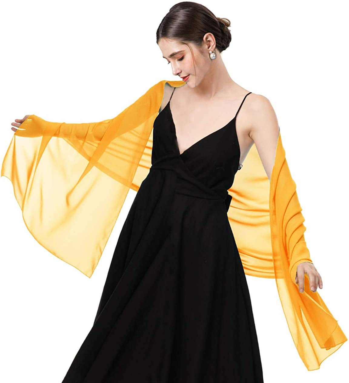 Chiffon Shawls Scarves Wraps for Bridal Wedding Party Evening Dress and Special Occasion Dresses Apparel & Accessories > Clothing Accessories > Scarves & Shawls Baoqiya   