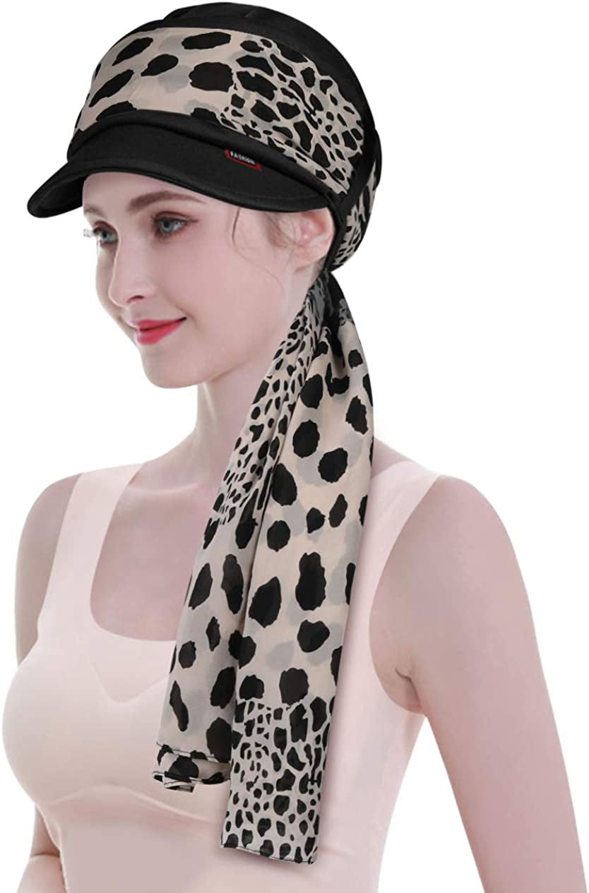 WETOO Newsboy Hat for Women Visor Beret Cap Chemo Scarf Headwear Turban Apparel & Accessories > Clothing Accessories > Headwear WETOO   