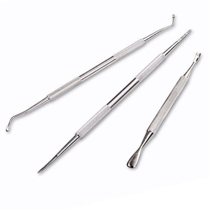 Ingrown Toenail Tool Kit, 3 Pack Stainless Steel Double Sided Pedicure Nail File Lifter Spoon Nail Pusher Cleaner Professional Pedicure Tools Health & Beauty > Personal Care > Cosmetics > Cosmetic Tools > Nail Tools Binzhiruosong   